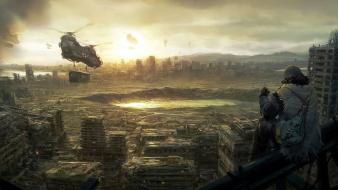 Marek okon cityscapes concept art futuristic postapocalyptic wallpaper