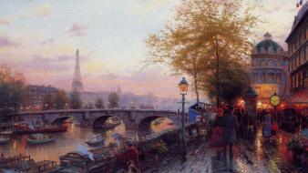 Paris allée artwork paintings watches wallpaper