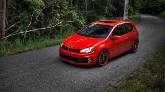 Volkswagen golf gti cars rims roads wallpaper