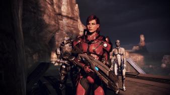 Asari commander shepard femshep garrus vakarian liara tsoni wallpaper