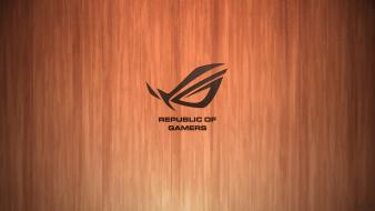Asus crajim rog republic of gamers logos wallpaper