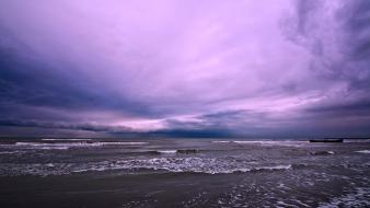 Beaches clouds nature seaside ships wallpaper