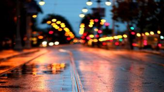 Cityscapes colors out of focus streets streetscape wallpaper