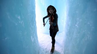 Crystallize lindsey stirling ice music violinist wallpaper