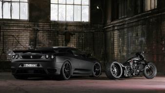 Ferrari black cars motorbikes wallpaper