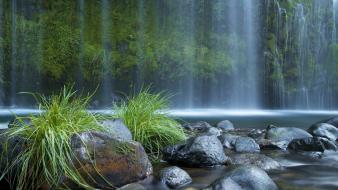 Green landscapes nature rivers waterfalls wallpaper