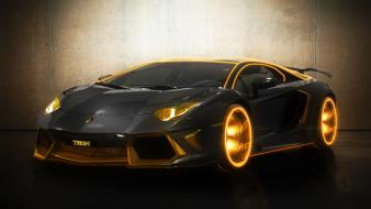 Lamborghini aventador tron cars colors digitalized wallpaper