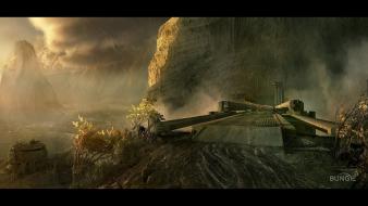 Abstract halo concept art villages bungie fort wallpaper