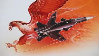 Aircraft sukhoi su-47 berkut russian air force wallpaper