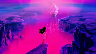 Company leaves ships rocks pocahontas artwork princesses wallpaper