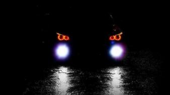 Fog roads vehicles front view headlights german wallpaper
