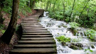 Landscapes croatia lakes national park plitvice wallpaper
