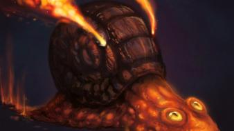 Lava digital art artwork magma slime magcargo wallpaper