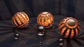 Light 3d view abstract spiral spheres orbs wallpaper wallpaper