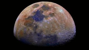 Moon in full color wallpaper