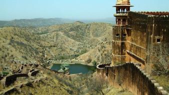 Mountains landscapes temple india wallpaper