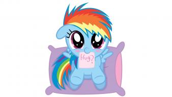 My little pony: friendship is magic hugging wallpaper