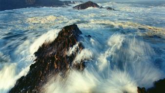 Ocean rocks namibia seascapes atlantic wallpaper