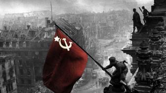 Soviet russia flags wallpaper