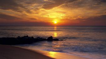 Sunrise ocean seascapes wallpaper