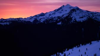 Sunset mountains peak glacier washington wallpaper