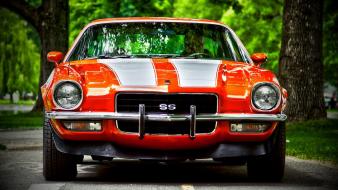 Tuning camaro ss collectors headlights tire tracks wallpaper