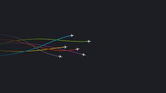 Aircraft minimalistic multicolor simple wallpaper