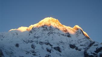 Annapurna himalaya mountains sunset wallpaper
