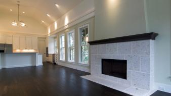 Architecture empty interior design living room wallpaper