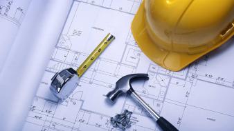Architecture engineers helmets wallpaper