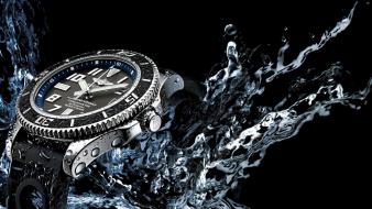 Breitling black background watch water wallpaper
