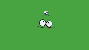 Cartoonish green simple wallpaper