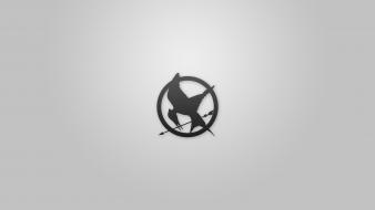 Mockingjay the hunger games gray minimalistic pin wallpaper