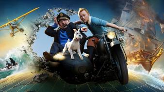 3d captain haddock the adventures of tintin movies wallpaper