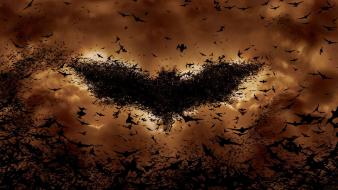 Batman begins bats orange wallpaper
