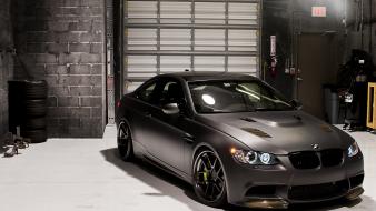 Bmw e92 m3 black cars garages wallpaper
