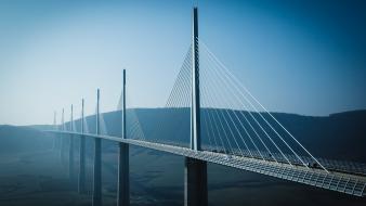 Canon eos 5d france millau viaduct architecture bridges wallpaper