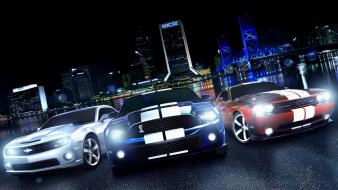 Chevrolet camaro dodge challenger ford mustang cars muscle wallpaper
