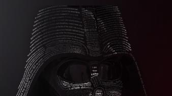 Darth vader star wars movies typographic portrait typography wallpaper