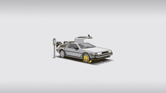 Delorean dmc12 minimalistic wallpaper