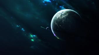 Fantasy art futuristic outer space spaceships vehicles wallpaper