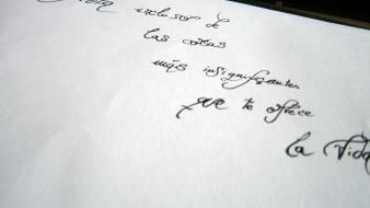 Spanish calligraphy letter little things wallpaper