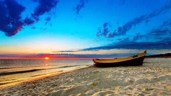 Sun beaches clouds sand sea wallpaper