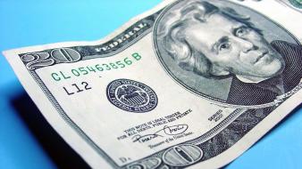 Abstract blue background money twenty dollar bill wallpaper
