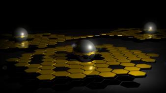Abstract digital art hexagon hexagram wallpaper