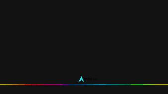 Arch linux minimalistic rainbows wallpaper
