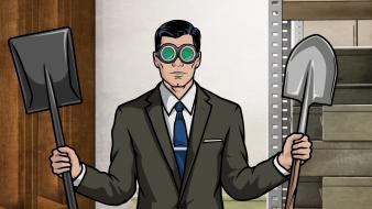 Archer tv secret agent archers glasses shovel wallpaper