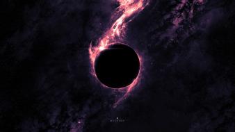Black hole outer space planets wallpaper