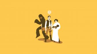 Chewbacca han solo leia organa star wars abstract wallpaper