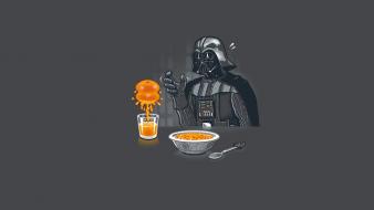 Darth vader artwork funny minimalistic oranges wallpaper